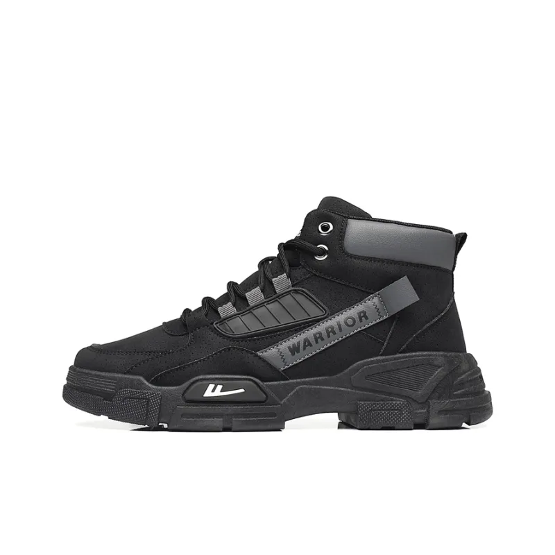 Warrior Short Mid Calf Martin Boot Men's Black-0