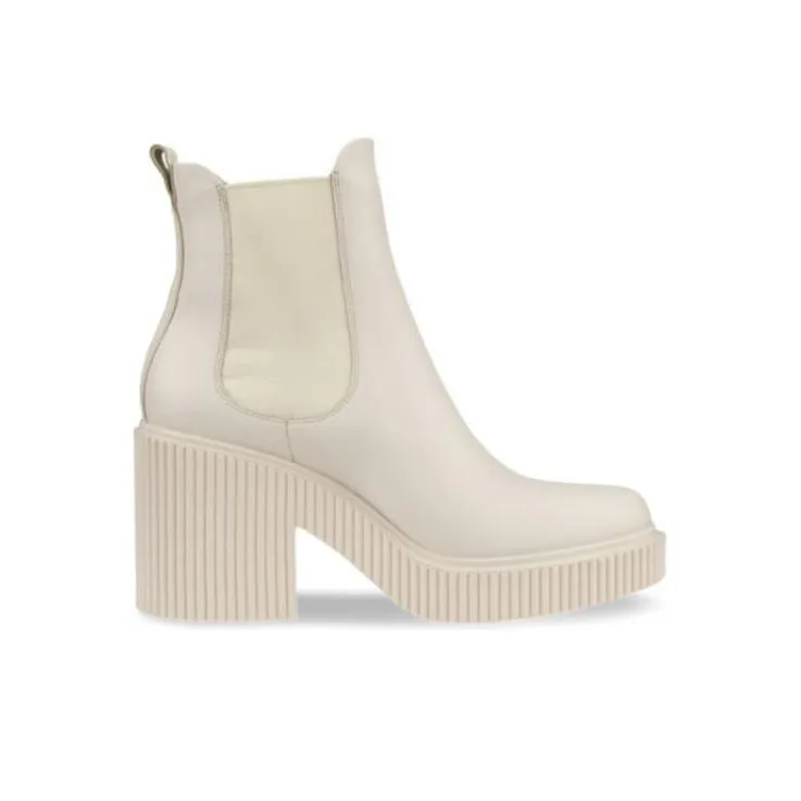 Ecco Short Chelsea Boots 7.5cm Women's Beige-1