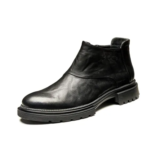 Brounvanm Ankle Boots 4cm Men's Black