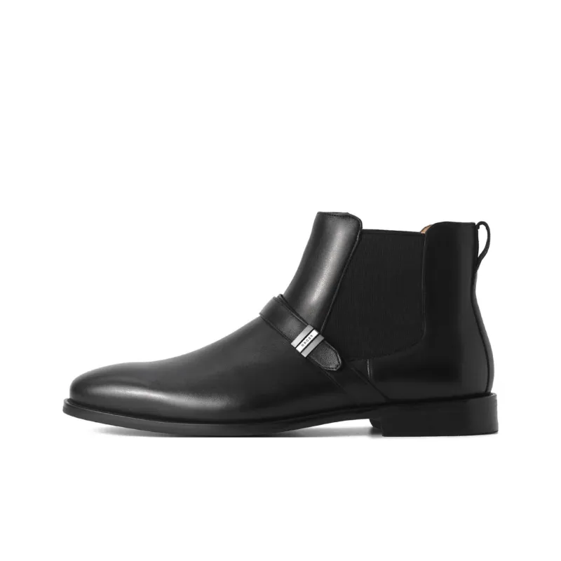 PEDRO Short Chelsea Boots Men's Black-0