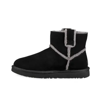 UGG Classic Mini Spill Seam Fleece Lined Black Women's