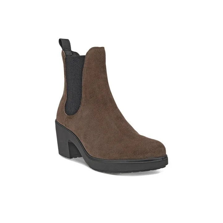 Ecco Knee-High Chelsea Boots 5.5cm Women's Coffee-2