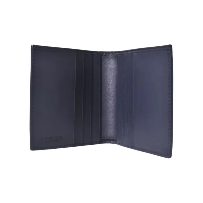 Bottega Veneta Intrecciato Calfskin Wallet Men's Marine Blue-1
