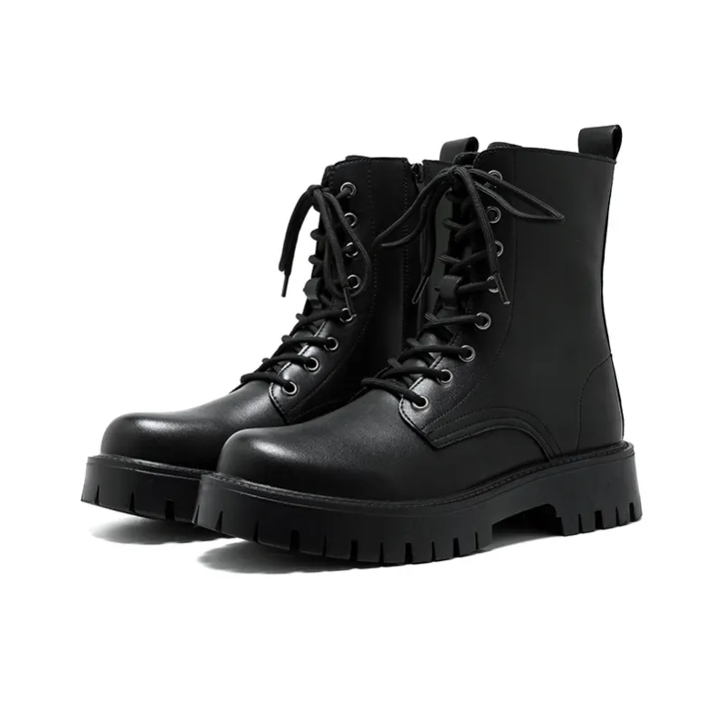 JKEM Martin Boots Men Black/White/Brown-5