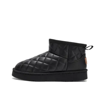 Warrior Short Mid Calf Snow Boots Women's Black