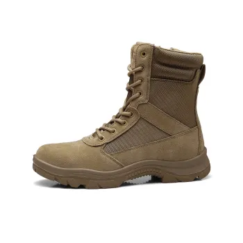 Strongman 3515 Men's Boots Desert Boots High Top Outdoor Boots Puncture Resistant Tactical Boots Suede