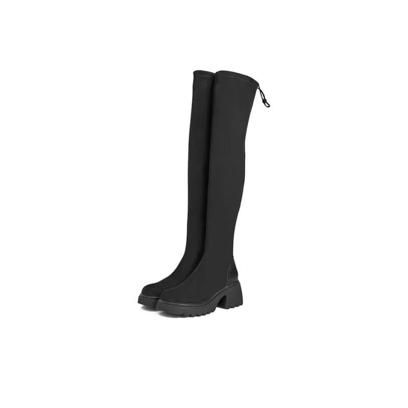 JOSINY Knee-high Boots 6.5cm Women's Black-8