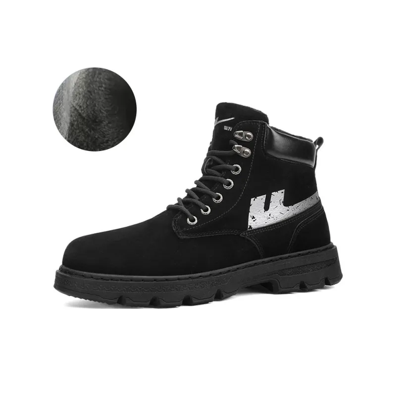 Warrior Short Mid Calf Martin Boot Men's Black-1
