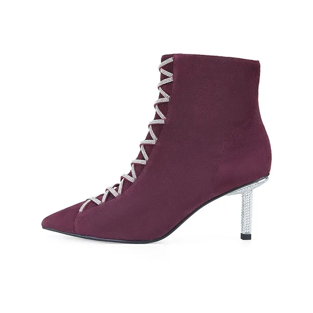 D FUSE SCANDINAVIA Ankle Boots High Heels 5 8cm Women's-5
