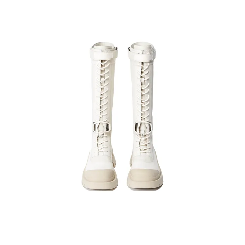R'AZZURRO Knee high Boots Women's Cloud White-2