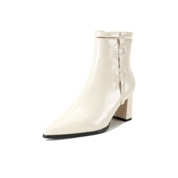 【dme】 Ankle Boots 7.5cm Women's Ecru