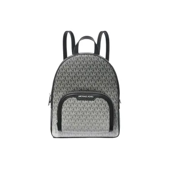 MICHAEL KORS Jaycee Coated Canvas Backpack Medium Size Women's Black