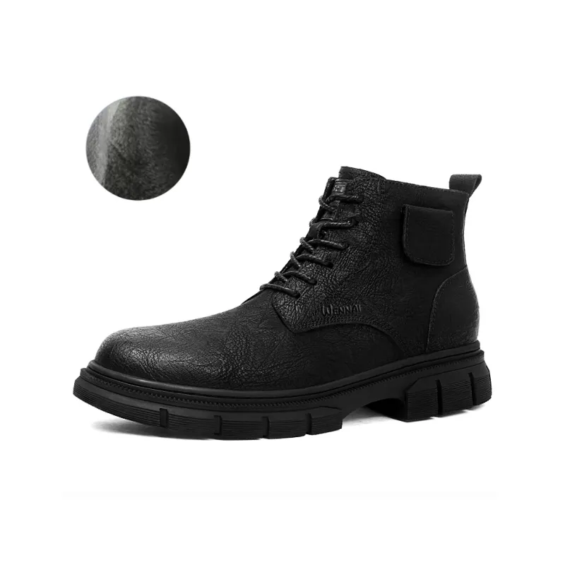 Wen Nai Short Martin Boot Men's Black-1