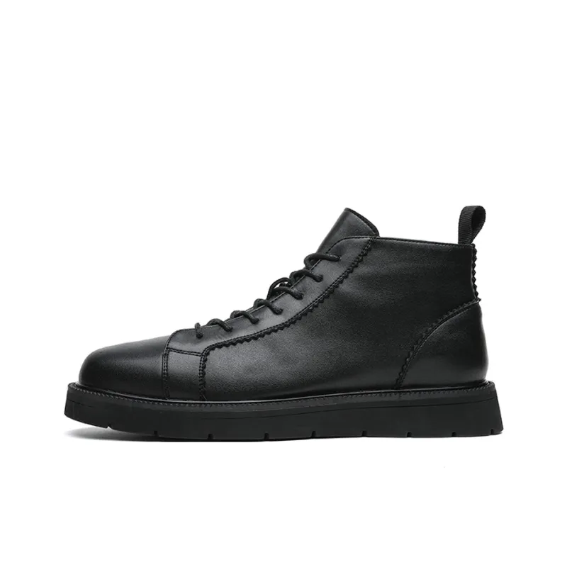 WEISHIBANGWEI Ankle Boots Men's Black-0