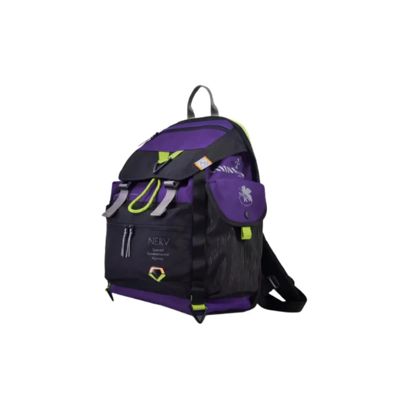 FX CREATIONS EVA Collaboration Polyester Backpack Men's Black & Purple-1