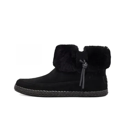 UGG Elowen Fleece Lined Snow Boots Black Women's