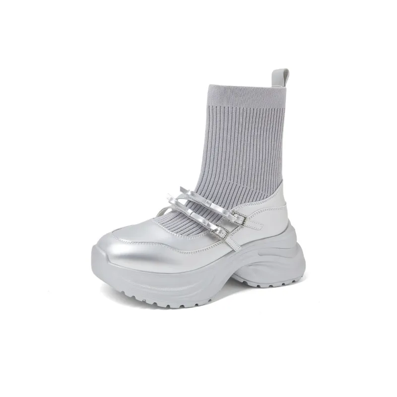 COMELY Ankle Boots Women's Black/Silver-1