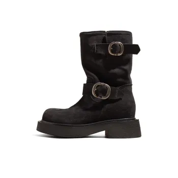 BENZI Ankle Boots Women's Charcoal Black/Coffee/Camel