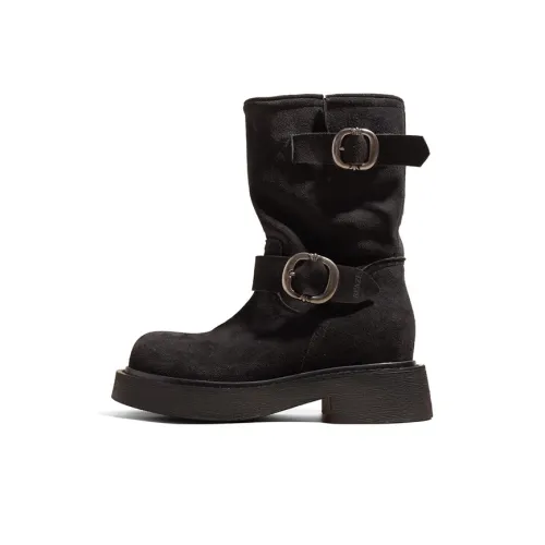 BENZI Ankle Boots Women's Charcoal Black/Coffee/Camel