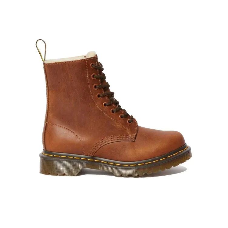 Dr.Martens 1460 Faux Fur Lined Brown Women's-1