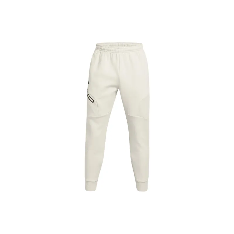 Under Armour Unstoppable FW24 Fleece Joggers Knitted Sweatpants Men's Summit White/Black-0