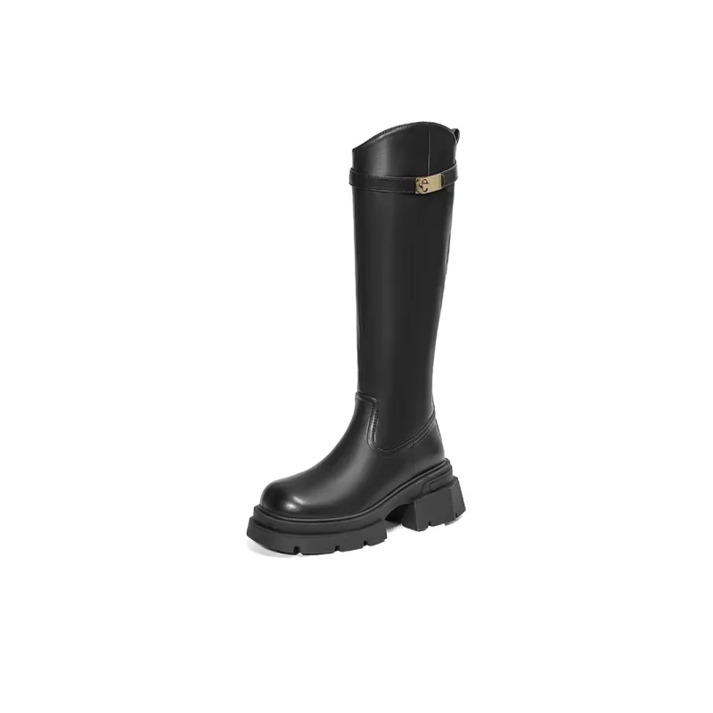 EBLAN Knee high Boots Women's Black-1