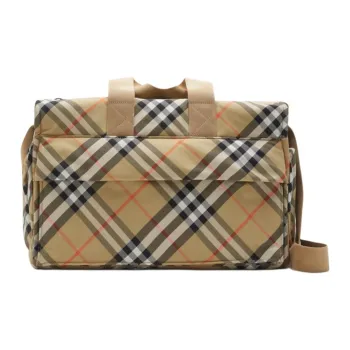 Burberry Polyamide One Shoulder Crossbody Portable Storage Bag Unisex Sand