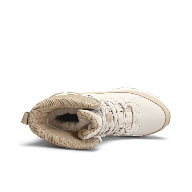 HUMTTO Coverage Cushioning Crew Snow Boots Women's Beige-3