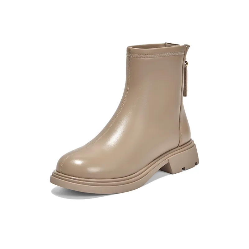 PT'SON Ankle Boots Women's Black/Apricot-18