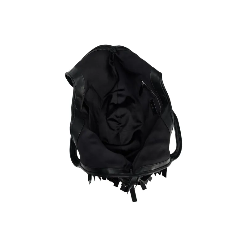 ZARA Sheepskin Tote Bag Shopping Bag Handbag Shoulder Bag Large Size Women's Black-4