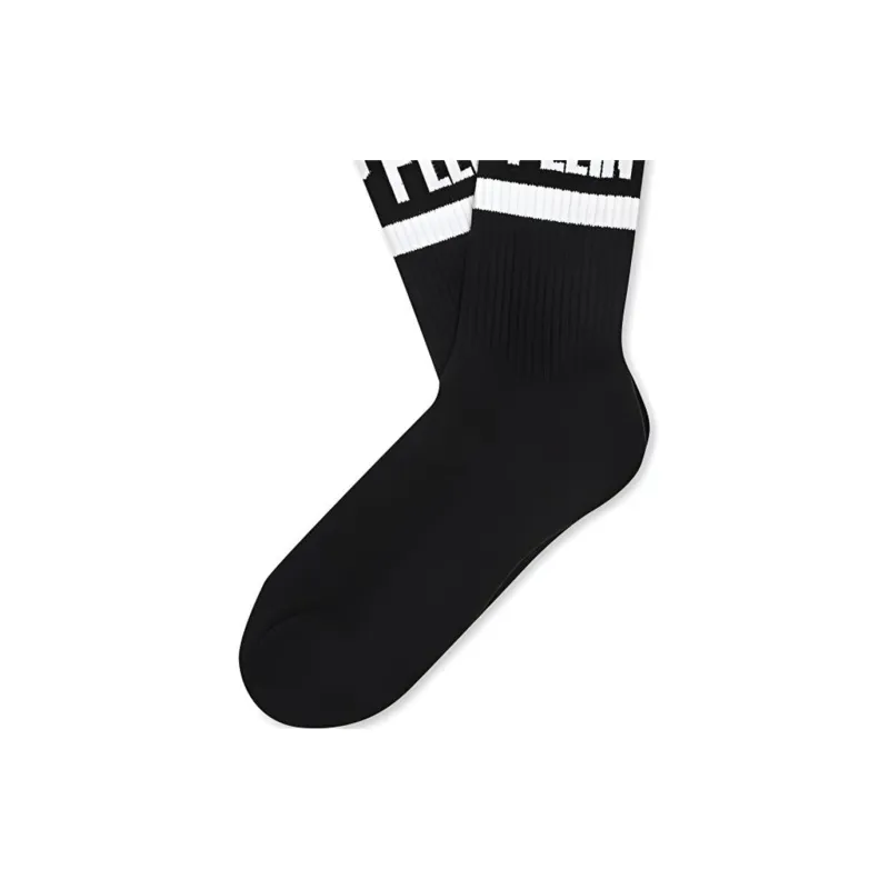PHILIPP PLEIN FW22 Mid-Calf Socks Unisex 1 Pack Black-2