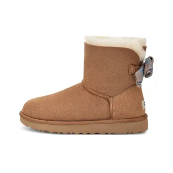 UGG Mini Bailey Bow Plaid Ribbon Women's