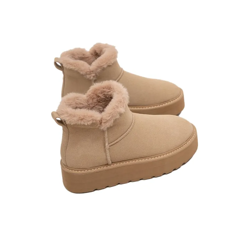 BESTFEEL Snow Boots Women's Black/Light Brown-9