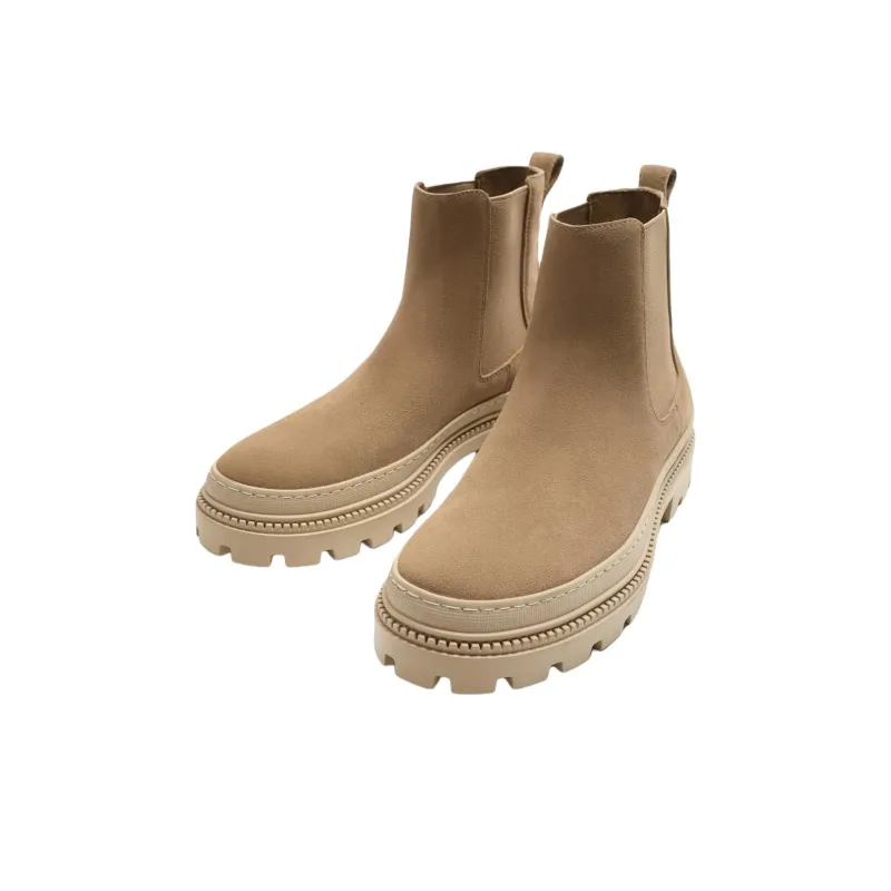 ZARA Short Chelsea Boots Men's Sandy Brown-2