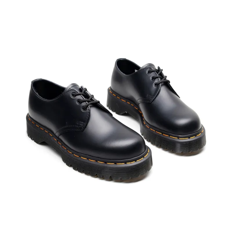 ApsdAa x SITULANG 3 Hole Platform With Beaded Hem Leather Low Top Casual Shoes Unisex Black-4