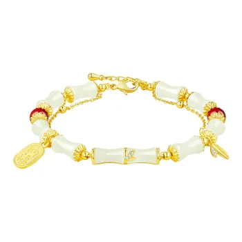 Moonstone Edge Hetian Jade Bracelets Pale Greenish White Jade Women's