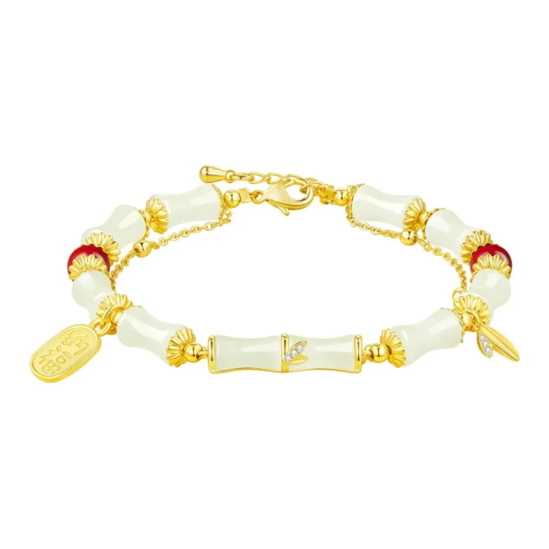 Moonstone Edge Hetian Jade Bracelets Pale Greenish White Jade Women's-0