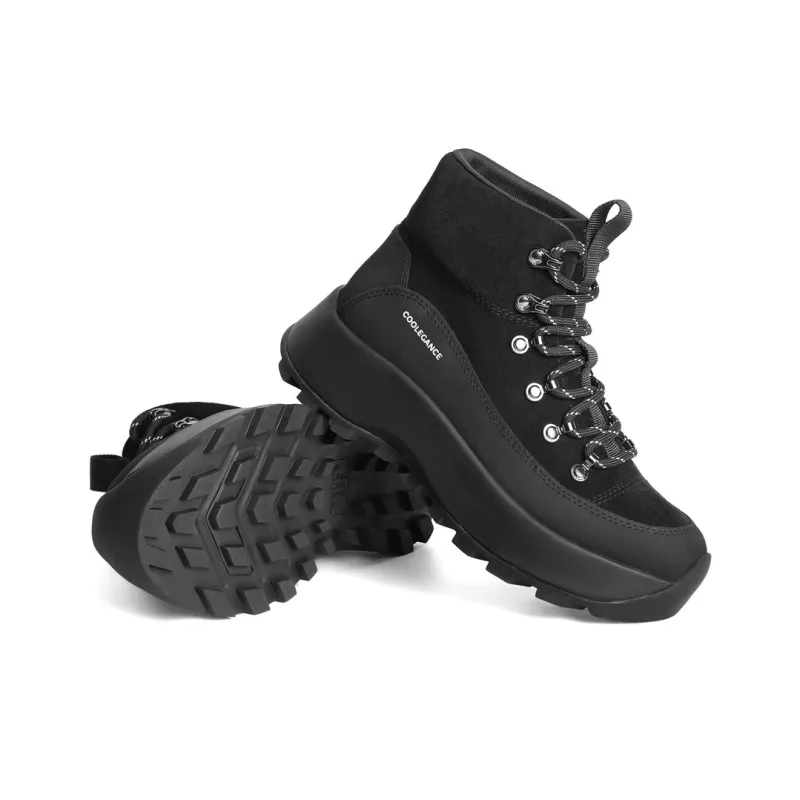 BELLE Ankle Boots 4.5CM Women's Black Apricot Coffee-4