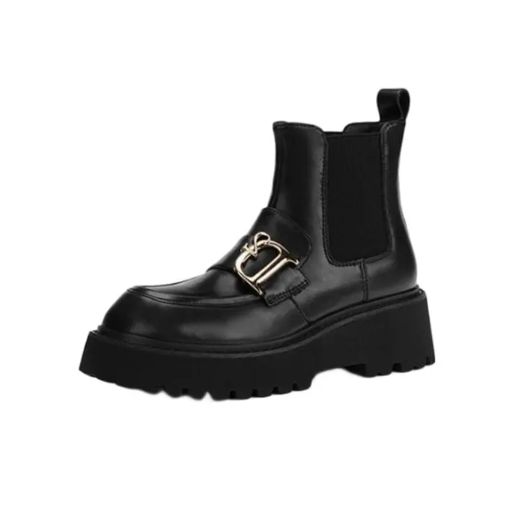 SATURDAY MODE Chelsea Boots Women's Red Brown/Black-2