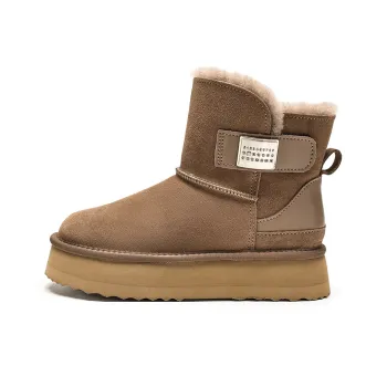 EBLAN Warm Ankle Length Snow Boots Women's Olive