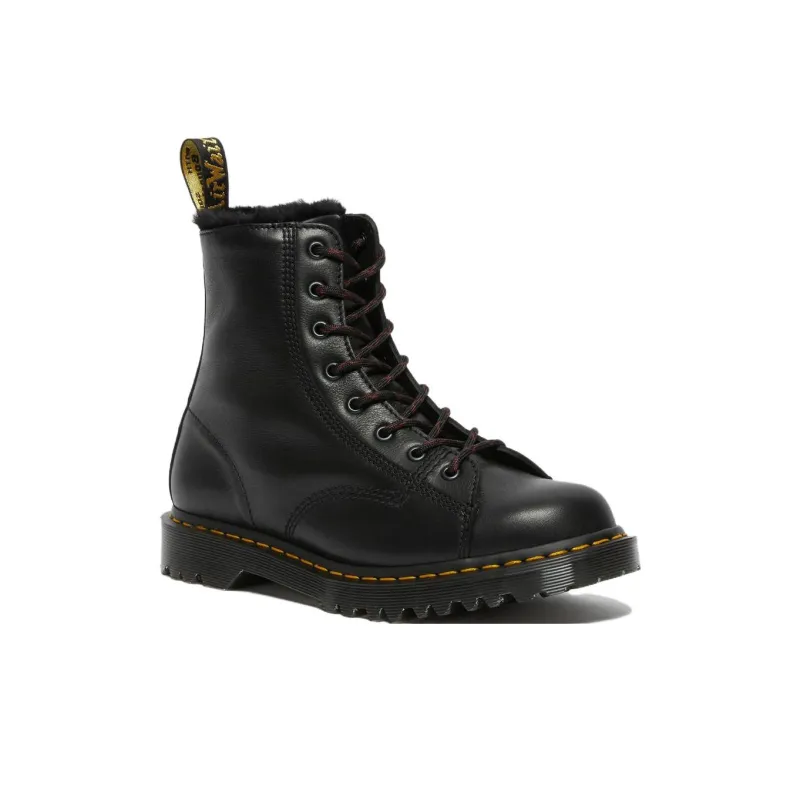 Dr.Martens Barton Shearling Lined Leather Ankle Boots 'Black' Women's-1