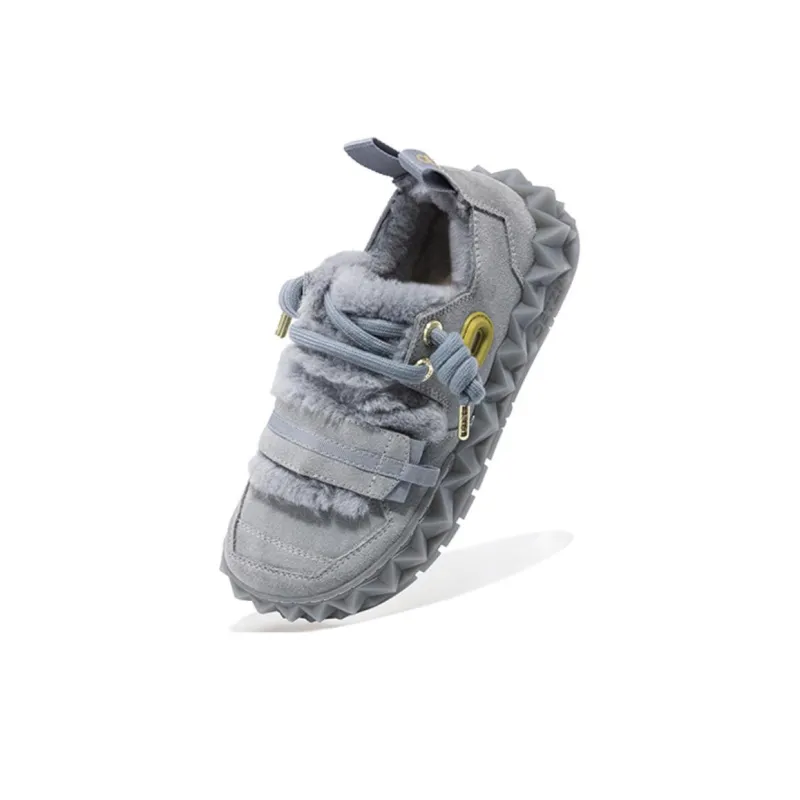 OETZI Ice Mountain Series 10 Ice Man Oz Warm Height Increasing Slip Resistant Ankle Length Snow Boots Unisex Gray-3
