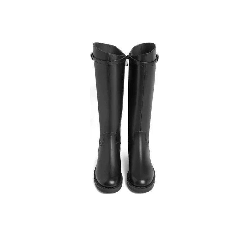 BELLE Knee high Boots 3cm Women's Black-7
