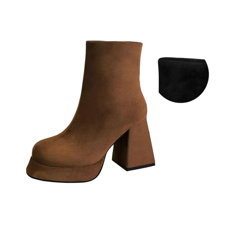 BIGTREE Ankle Boots Women's Ancora Red, Black, Dark Brown-13