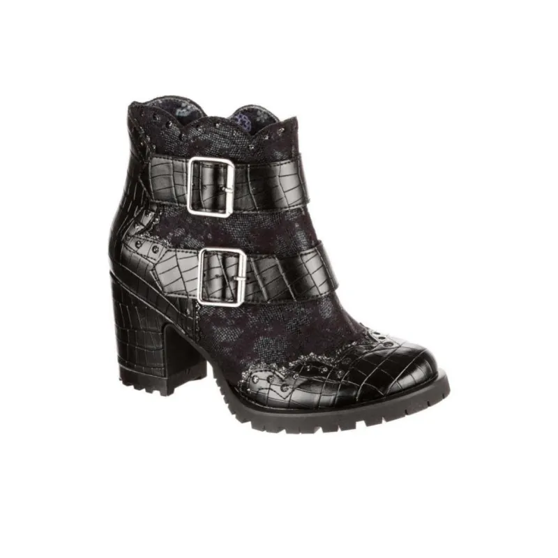 IRREGULAR CHOICE Buckle Babe Ankle Boots 7.6cm Women's Black-2