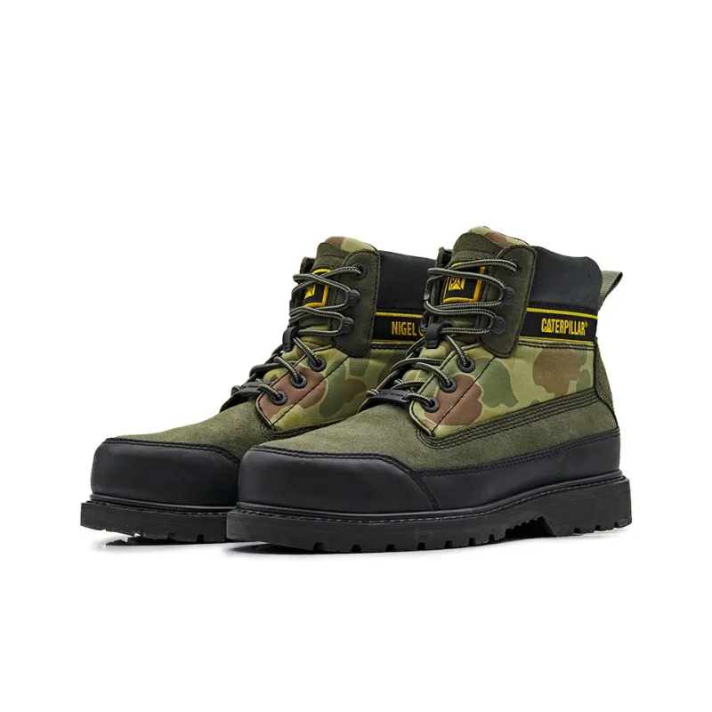 CAT Outdoor Boots Unisex Camouflage Black Green-1