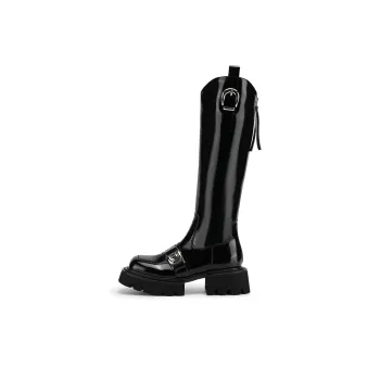 SATURDAY MODE Knee high Boots 5cm Women's Black