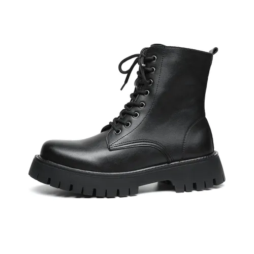 Xiwencha Short Martin Boot Men's Black