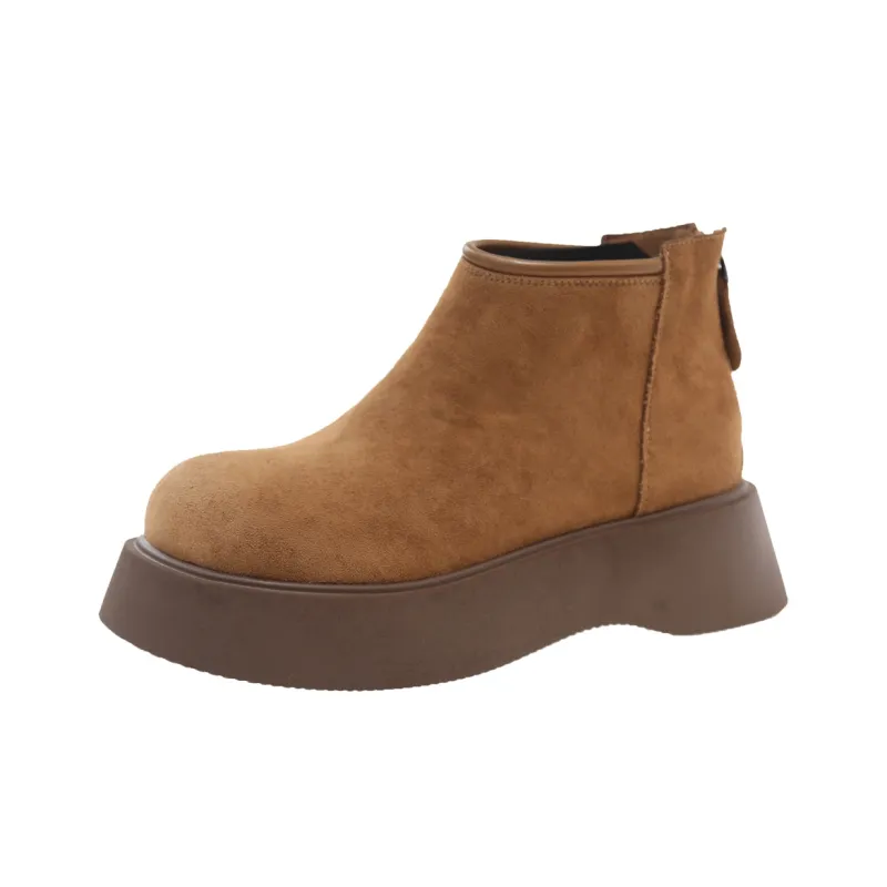 OBWA Warm Wear Resistant Height Increasing Slip Resistant Coverage Short Snow Boots Women's-9