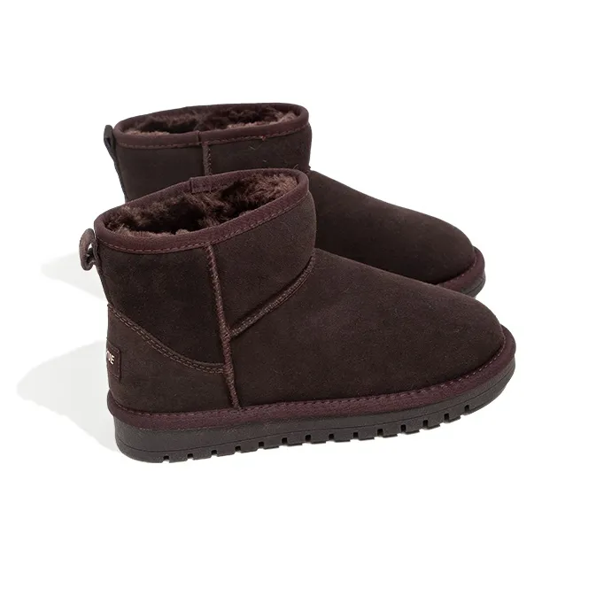 Feiyue Abrasion-Resistant Cushioning Slip-Resistant Crew Snow Boots Women's Coffee-2